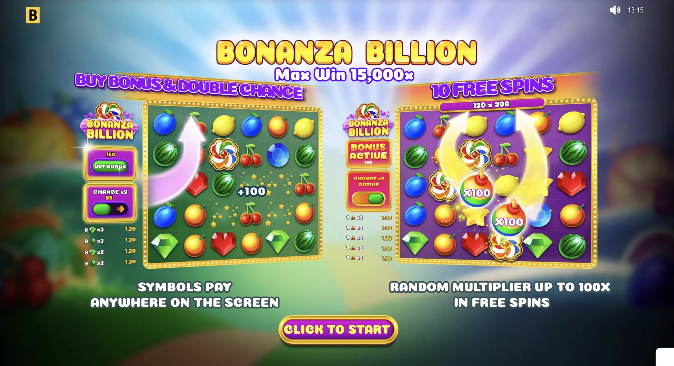 Gold mine theme artwork from Bonanza Billion slot by BGaming